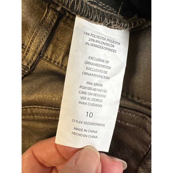 Gibson Latimer Womens Metallic Bronze Skinny Jeans Size 10 - Picture 9 of 10